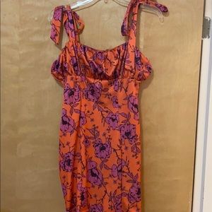 ASOS satin bodycon mini dress in floral print